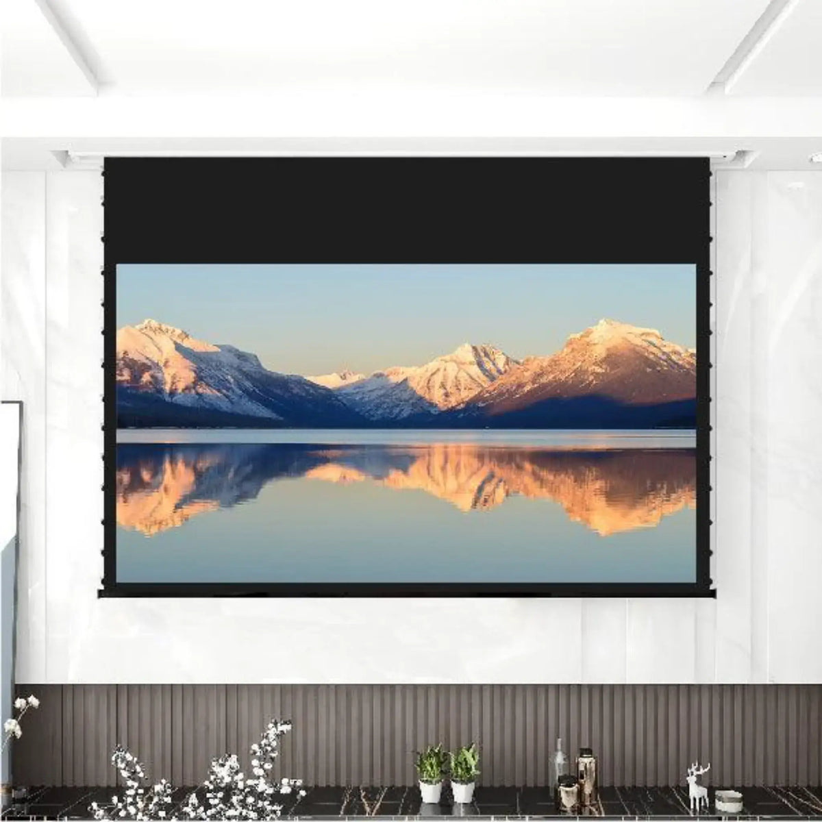 VIVIDSTORM White Cinema Slimline Motorized Tension Projector Screen