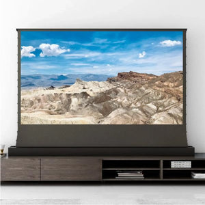 VIVIDSTORM S 3D ALR Motorized Tension Floor Rising 3D Obsidian Long Throw ALR Projector Screen