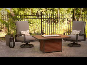 Outdoor GreatRoom Kenwood Rectangular Chat Height Gas Fire Pit Table
