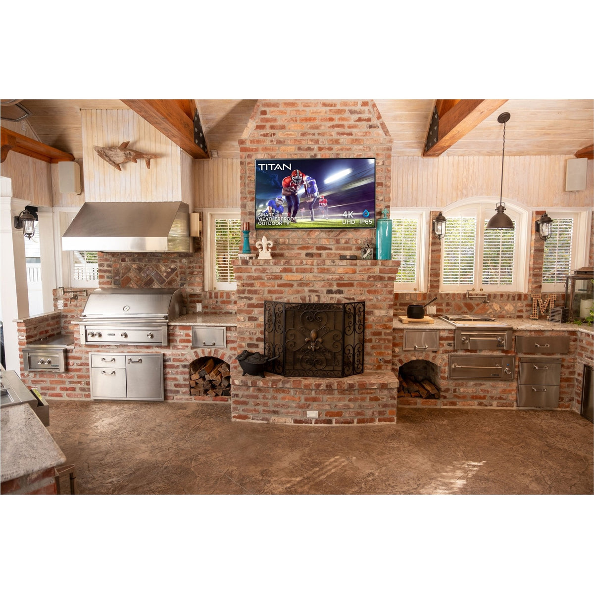 Titan Weatherproof Outdoor TV Partial Sun L-100 UHD 4K Smart TV powered by LG WebOS