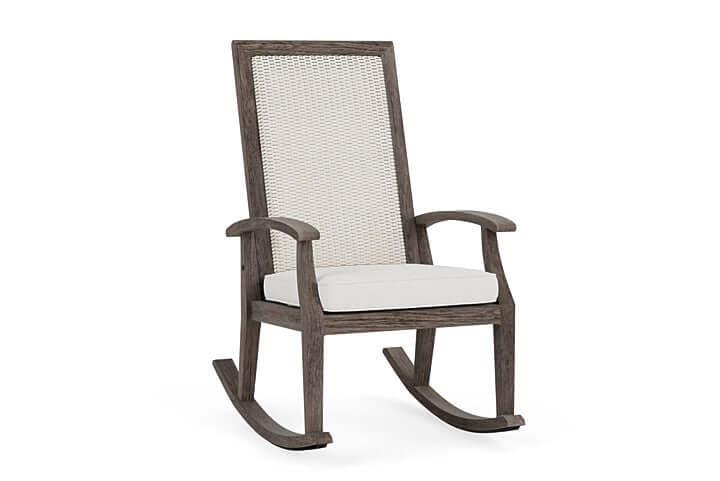 Lloyd Flanders Frontier High Back Porch Rocker Antique White