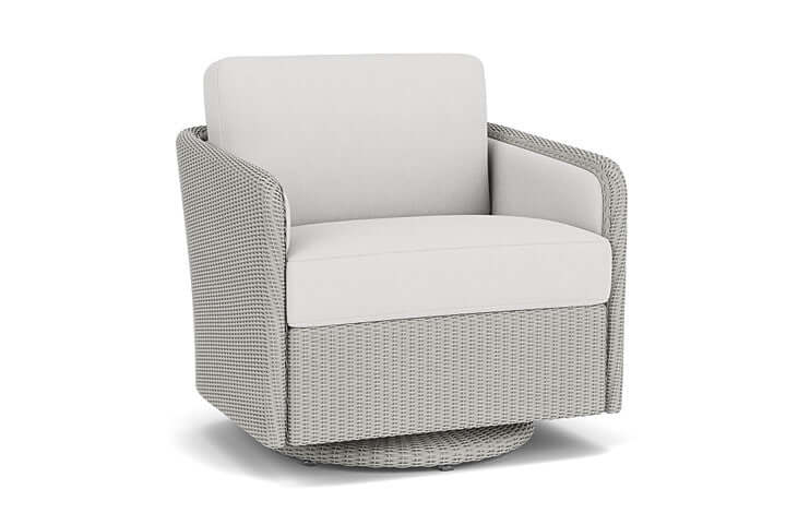 Lloyd Flanders Visions Swivel Glider Lounge Chair Platinum