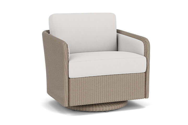 Lloyd Flanders Visions Swivel Glider Lounge Chair French Beige