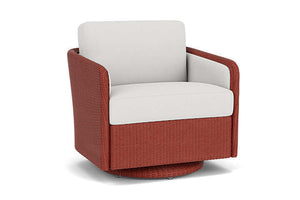 Lloyd Flanders Visions Swivel Glider Lounge Chair Terracotta