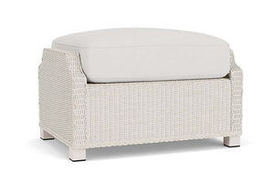 Lloyd Flanders Hamptons Ottoman Antique White