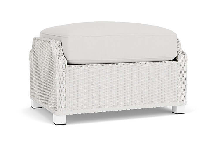 Lloyd Flanders Hamptons Ottoman Matte White
