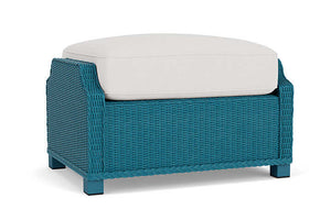 Lloyd Flanders Hamptons Ottoman Peacock