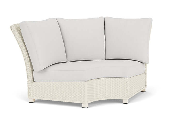 Lloyd Flanders Hamptons Wedge Corner Sectional Ivory