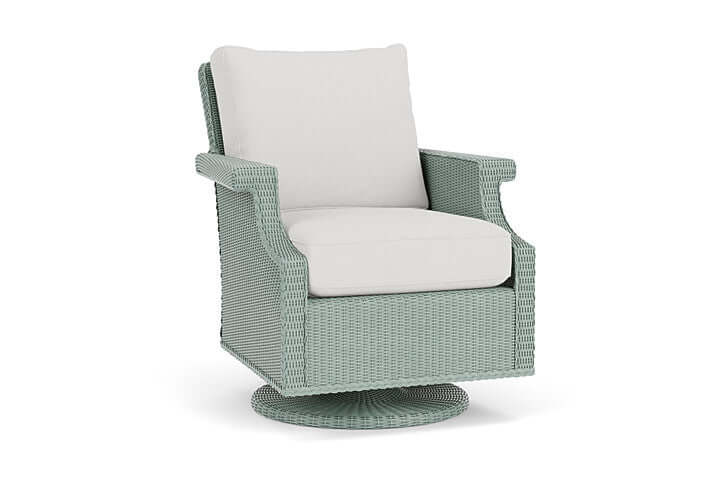 Lloyd Flanders Hamptons Swivel Rocker Lounge Chair Sea Glass