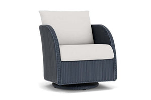 Lloyd Flanders Essence Swivel Glider Lounge Chair Denim Blue