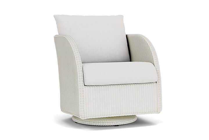 Lloyd Flanders Essence Swivel Glider Lounge Chair Matte White
