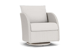 Lloyd Flanders Essence Swivel Glider Lounge Chair White
