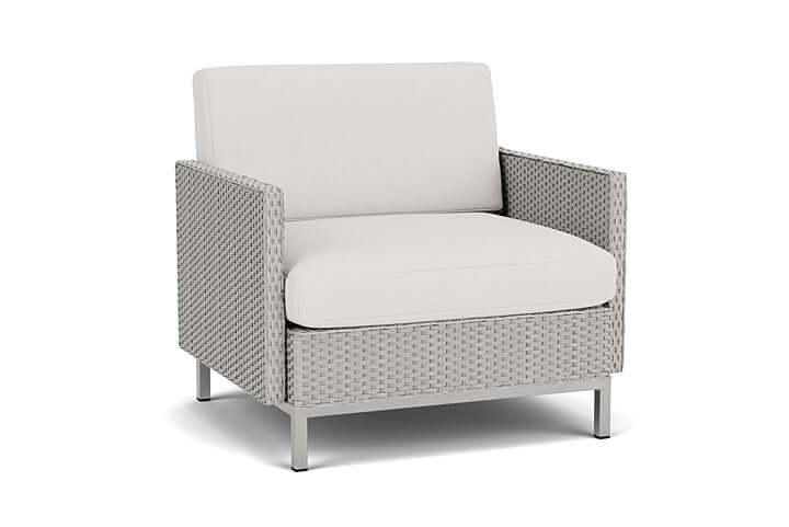 Lloyd Flanders Elements Lounge Chair with Loom Arms and Back Platinum