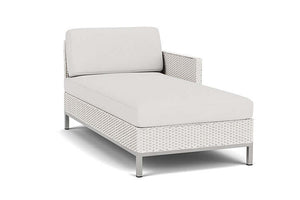 Lloyd Flanders Elements Left Arm Chaise with Loom Arm and Back White