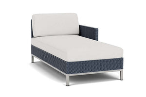 Lloyd Flanders Elements Left Arm Chaise with Loom Arm and Back Denim Blue