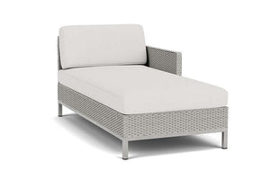 Lloyd Flanders Elements Left Arm Chaise with Loom Arm and Back Platinum