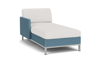 Lloyd Flanders Elements Right Arm Chaise with Loom Arm and Back Stillwater