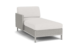 Lloyd Flanders Elements Right Arm Chaise with Loom Arm and Back Platinum