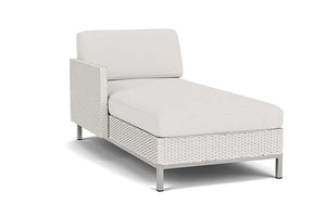 Lloyd Flanders Elements Right Arm Chaise with Loom Arm and Back Matte White