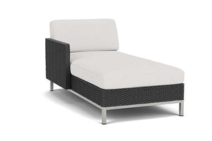 Lloyd Flanders Elements Right Arm Chaise with Loom Arm and Back Charcoal