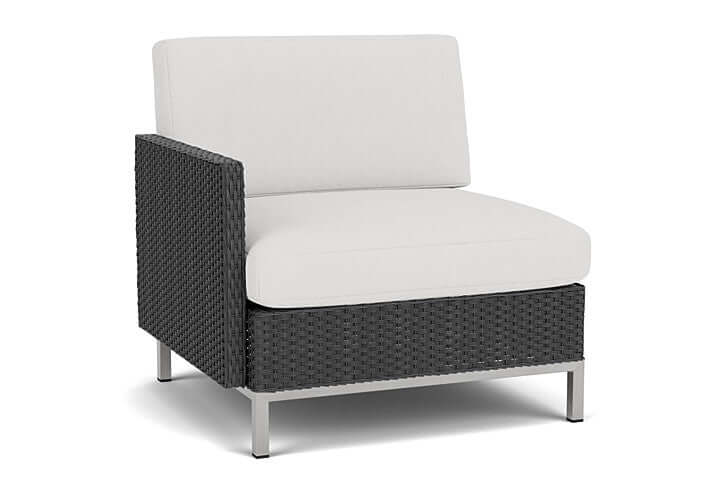 Lloyd Flanders Elements Right Arm Lounge Chair with Loom Arm and Back Charcoal