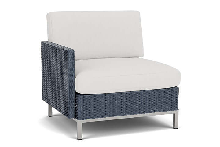 Lloyd Flanders Elements Right Arm Lounge Chair with Loom Arm and Back Denim Blue