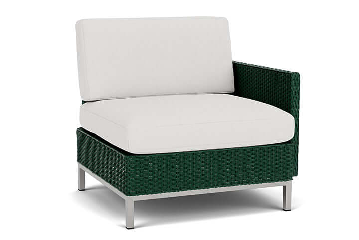 Lloyd Flanders Elements Left Arm Lounge Chair with Loom Arm and Back Woodland