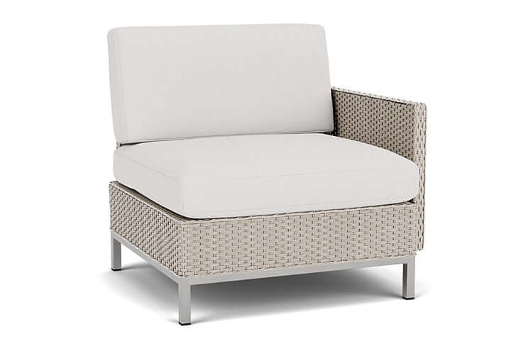 Lloyd Flanders Elements Left Arm Lounge Chair with Loom Arm and Back Linen