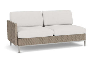 Lloyd Flanders Elements Right Arm Settee with Loom Arm and Back French Beige