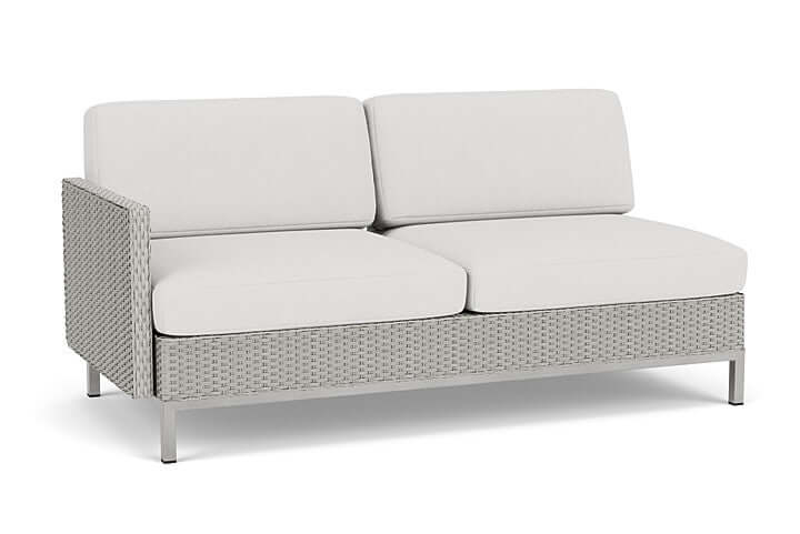 Lloyd Flanders Elements Right Arm Settee with Loom Arm and Back Platinum
