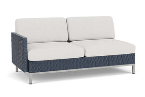 Lloyd Flanders Elements Right Arm Settee with Loom Arm and Back Denim Blue