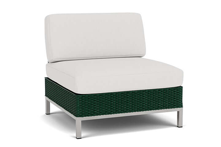 Lloyd Flanders Elements Armless Lounge Chair with Loom Back Woodland
