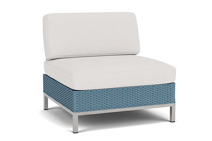 Lloyd Flanders Elements Armless Lounge Chair with Loom Back Stillwater