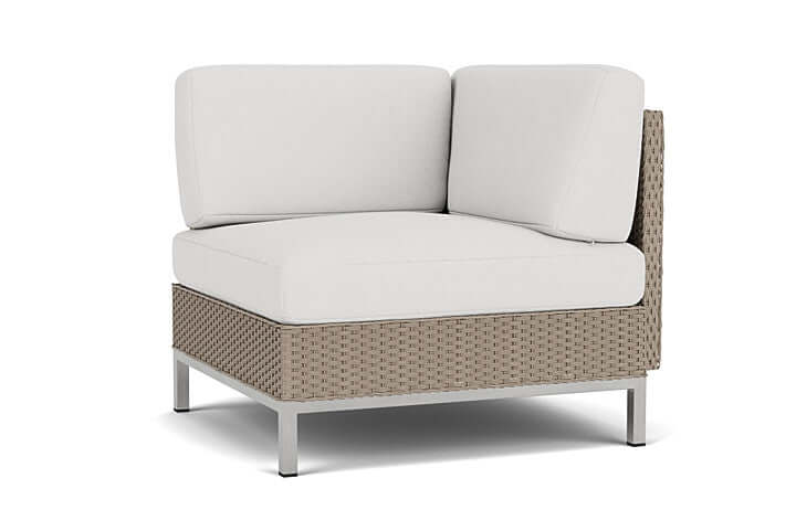 Lloyd Flanders Elements Corner Sectional with Loom Back French Beige
