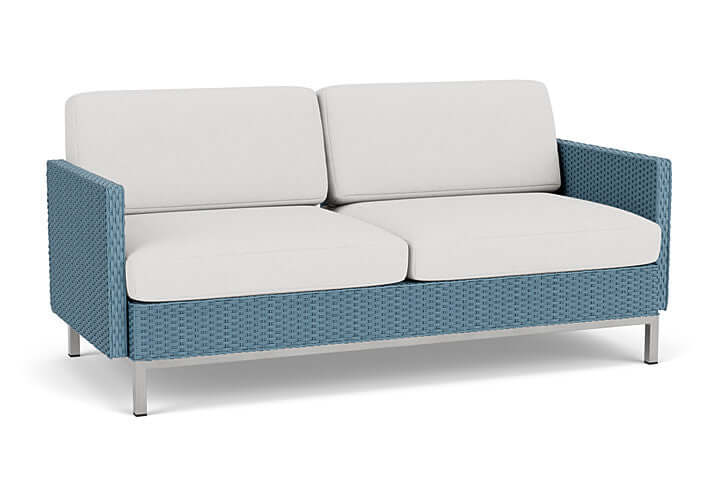 Lloyd Flanders Elements Settee with Loom Arms and Back Stillwater