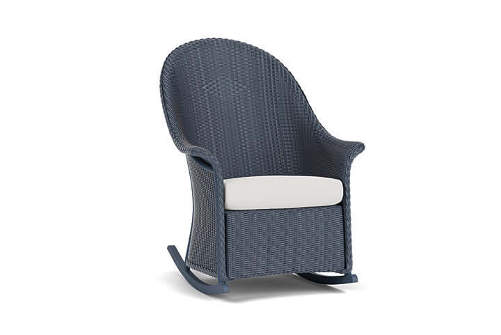 Lloyd Flanders Universal Loom High Back Porch Rocker - 5236 Denim Blue
