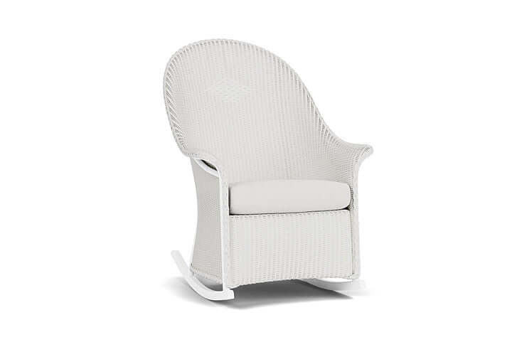 Lloyd Flanders Universal Loom High Back Porch Rocker - 5236 Matte White