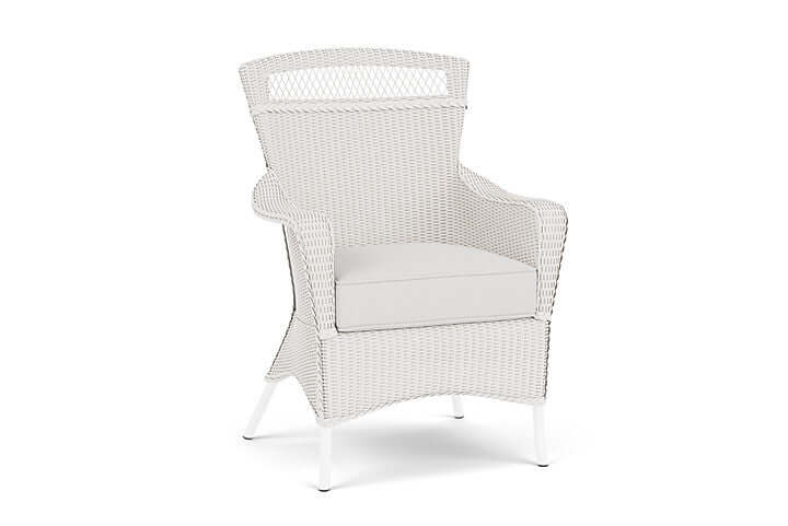 Lloyd Flanders Universal Loom Dining Armchair - 66001 White