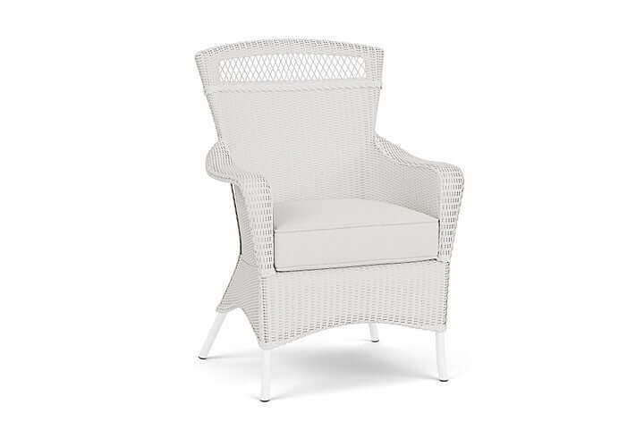 Lloyd Flanders Universal Loom Dining Armchair - 66001 Matte White