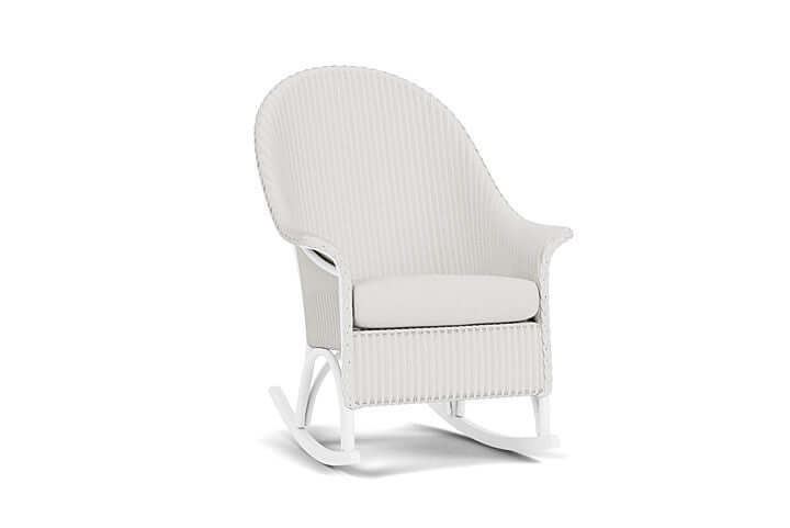 Lloyd Flanders Universal Loom High Back Porch Rocker - 8036 Matte White