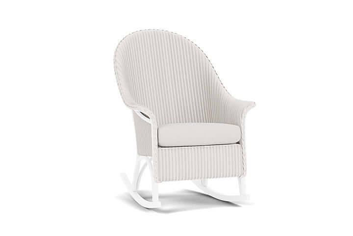 Lloyd Flanders Universal Loom High Back Porch Rocker - 8036 White
