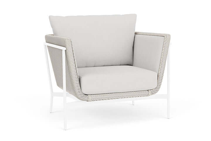 Lloyd Flanders Solstice Lounge Chair Antique White