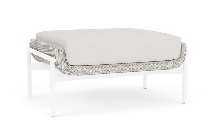 Lloyd Flanders Solstice Ottoman Antique White