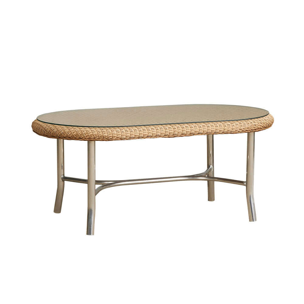 Lloyd Flanders Universal Loom 43" Oval Cocktail Table