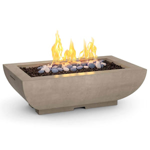 American Fyre Designs 50" Bordeaux Rectangle Fire Bowl-Natural Gas