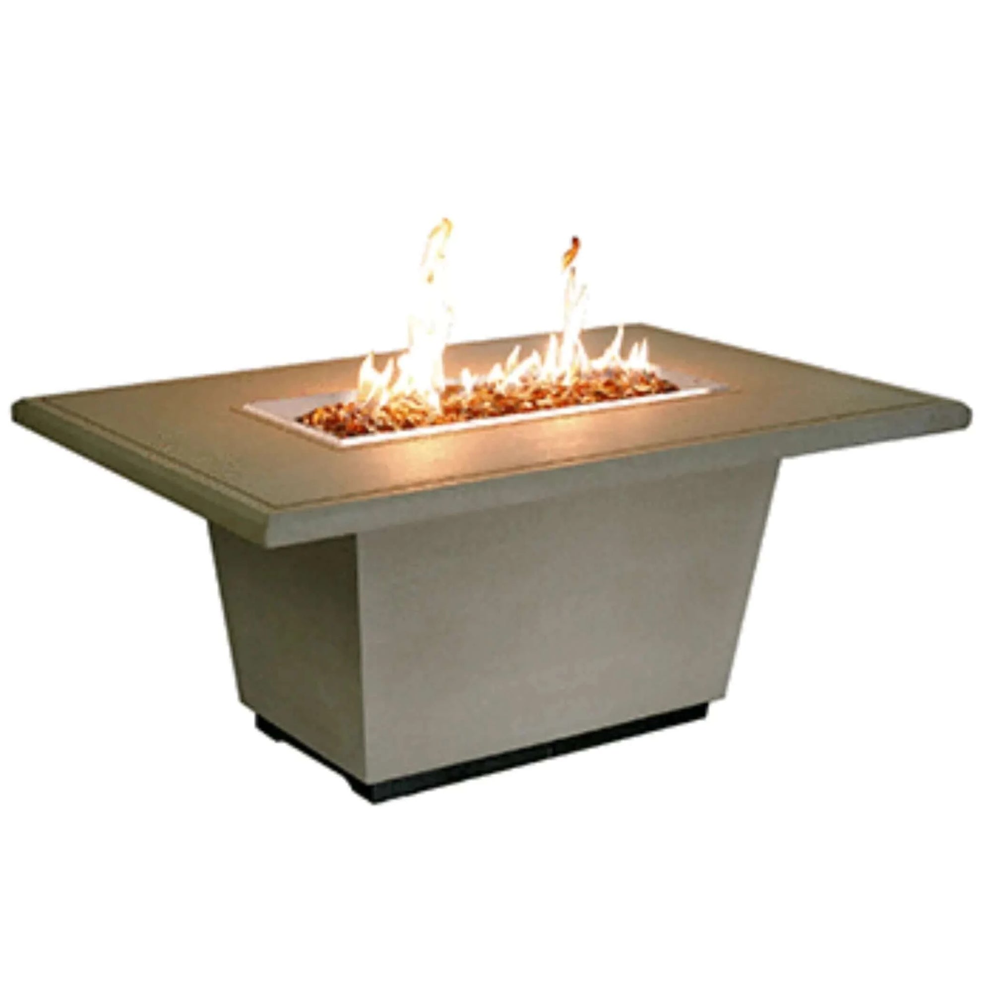 American Fyre Designs Cosmopolitan Rectangle Fire Table-Natural Gas