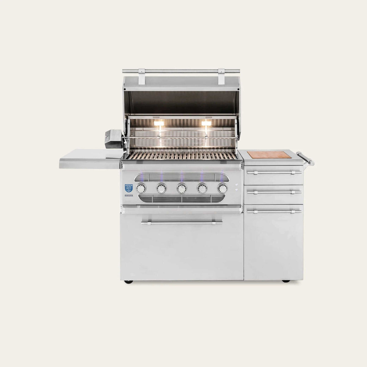 American Made Grills Muscle 36" Freestanding Hybrid Grill-Liquid Propane