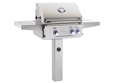 American Outdoor Grill L-Series 24" Grill on In-Ground Post-With Rotisserie
