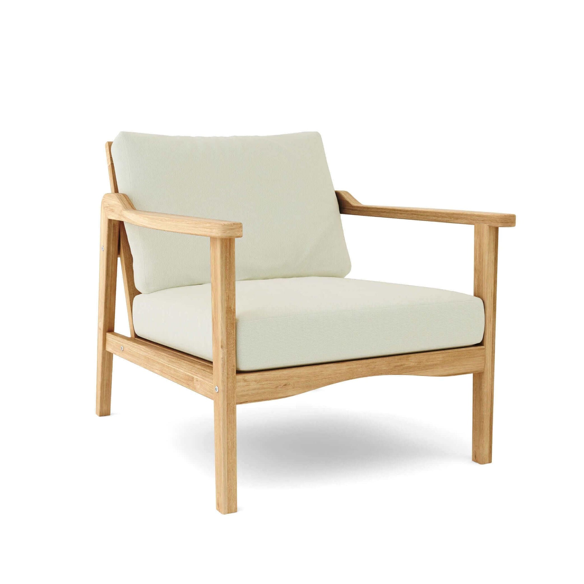 Anderson Teak Amalfi Deep Seating Armchair-Canvas Natural