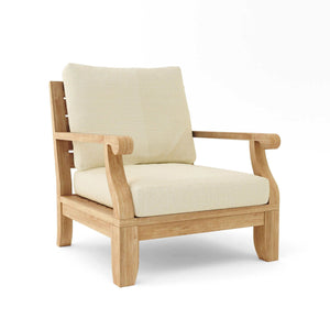 Anderson Teak Riviera Luxe Armchair-Canvas Natural